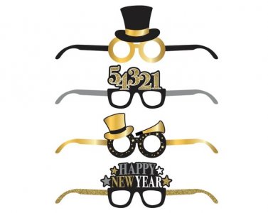 Countdown Happy New Year Party Glasses (4pcs)