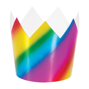 Crown Party Hats Rainbow Birthday (8pcs)