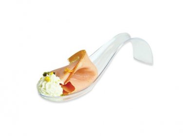 Curved Finger Food Clear Spoons (12pcs)