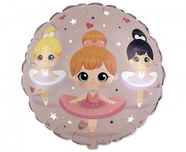 Cute Ballarinas Foil Μπαλόνι (45εκ)