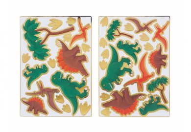 Dinosaurs Stickers with Gold Foiled Edging (35pcs)