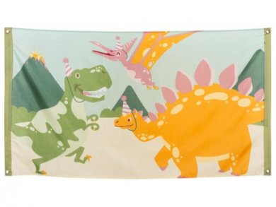 Party Dinosaurs Fabric Banner (150cm x 90cm)