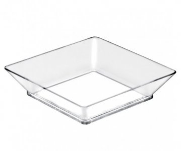 Clear Square Mini Plates for Finger Foods (25pcs)