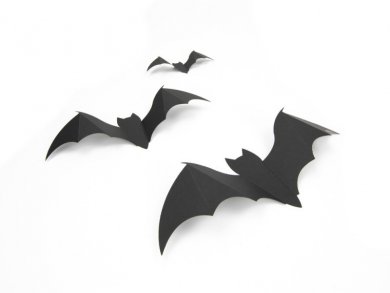 Black Bats Wall Decoration (35pcs)