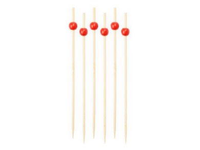 Decorative Picks with Red Pearls (24pcs)