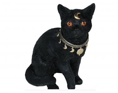 Decorative Black Resin Cat (28cm x 23cm)