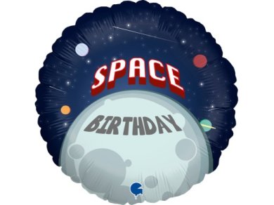 Space Birthday Foil Balloon (46cm)