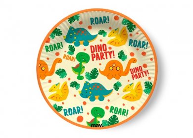 Dino Party Small Paper Plates (8pcs)