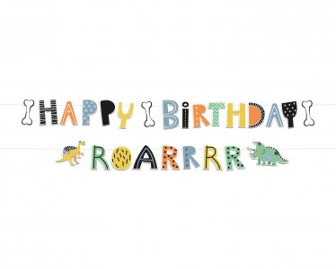 Dino Roar Γιρλάντα Happy Birthday (150εκ)