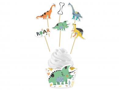 Dino Roar Kit για Cupcakes (12τμχ)