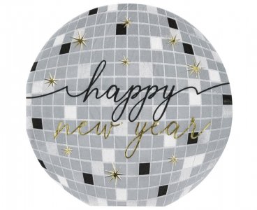 Disco Happy New Year Napkins with Gold Foiled Print (16pcs)