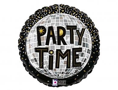 Disco Party Time Foil Balloon (46cm)