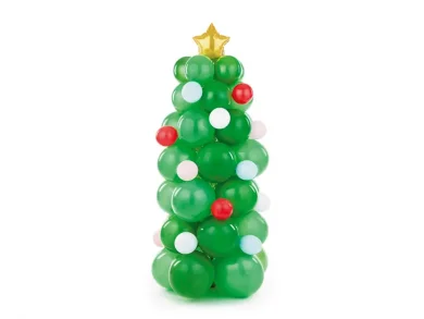DIY Χριστουγεννιάτικό Δέντρο Σύνθεση με Μπαλόνια (160εκ)