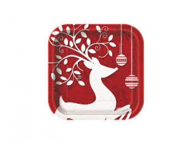 Christmas with Snow Small Paper Plates (8pcs)