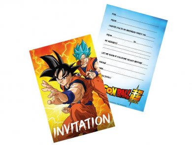 Dragon Ball Z Προσκλήσεις για Πάρτυ (8τμχ)