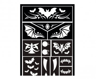 Vampire Face Painting Stencil