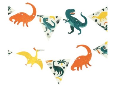 Eco Δεινόσαυροι Γιρλάντα με Σημαιάκια (3μ)