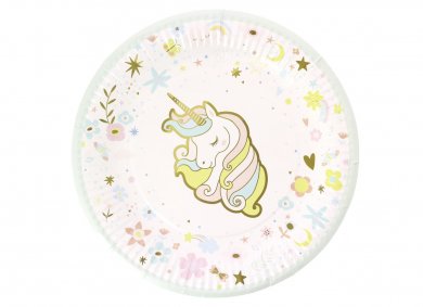 Eco Unicorn and Friends Large Paper Plates (6pcs)