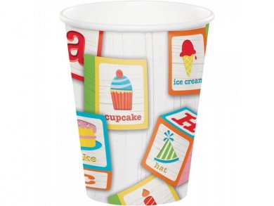 ABC Party Paper Cups (8pcs)