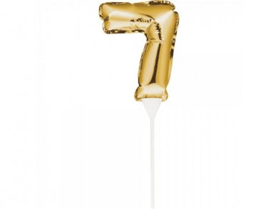 Cake Topper Gold Mini Foil Balloon 7