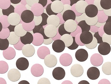 Pink & Chocolate brown confetti