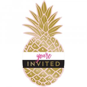 Gold Foiled Pineapple Invitations (8pcs)