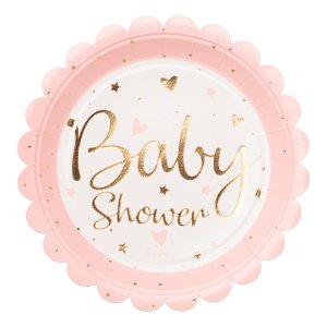 Μπεμπέ Ροζ & Χρυσό - Είδη πάρτυ για Baby Shower