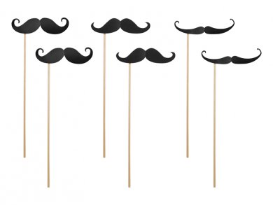 Moustache funny props 6/pcs