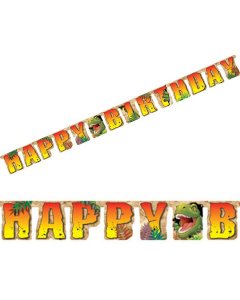 Dinosaurs Happy Birthday Garland