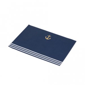 Gold Navy Paper Placemats with Gold Foiled Anchor (10pcs)