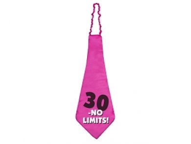 Jumbo Fuschia Fabric Tie 30 No Limits