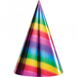 Rainbow Birthday Party Hats (8pcs)