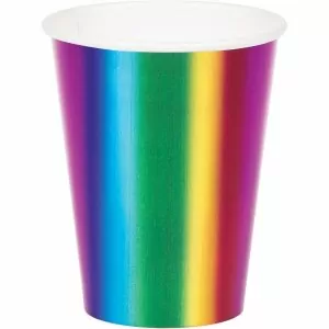 Rainbow Birthday Paper Cups (8pcs)