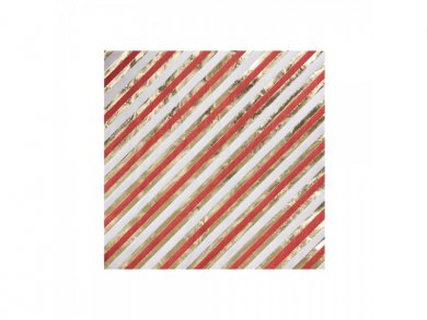Red and Gold foiled stripes luncheon napkins 20/pcs