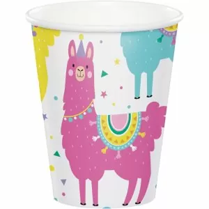 Llama Party Paper Cups 8/pcs