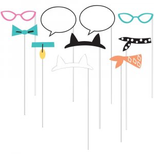 Pur-Fect Party Photo Booth Props (10pcs)