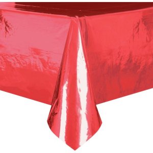 Metallic Red plastic tablecover