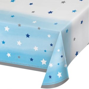 Twinkle Little Star Blue Plastic Tablecover