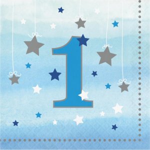 Μικρό Μου Αστέρι Μπλε Χαρτοπετσέτες Για Πρώτα Γενέθλια (16τμχ)