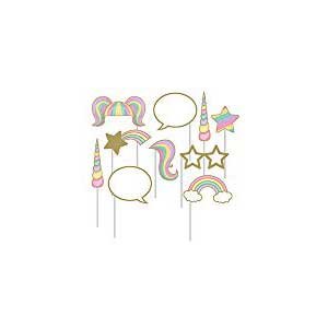 Unicorn with Stars Photo Booth Props 10/pcs