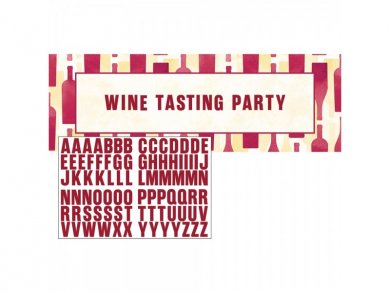 Beer and Wine Party Banner with Stickers