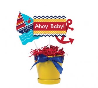 Navy Theme Centerpiece Sticks Ahoy Baby (3pcs)
