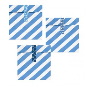 Navy Theme Treat Bags with Stickers (6pcs)