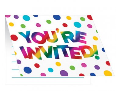 Rainbow Party Invitations (8pcs)