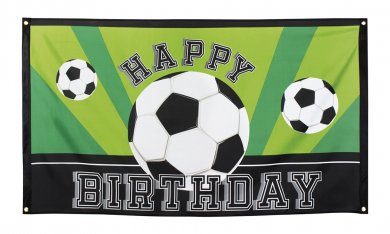 Soccer Happy Birthday Fabric Banner