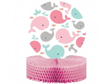 Pink Little Whale Centerpiece Table Decoration (22,8cm x 30,4cm)