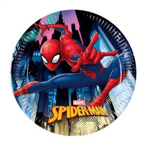 Spiderman Μικρά Χάρτινα Πιάτα (8τμχ)