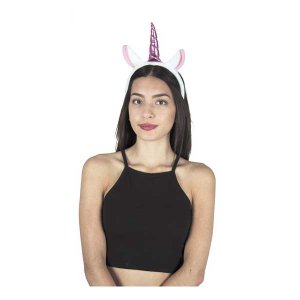 Unicorn Headband with Pink Horn
