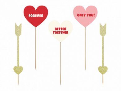 Sweet Love Large Cake Toppers (5pcs)