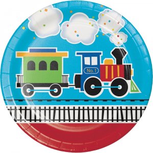 Little Train Large Paper Plates (8pcs)